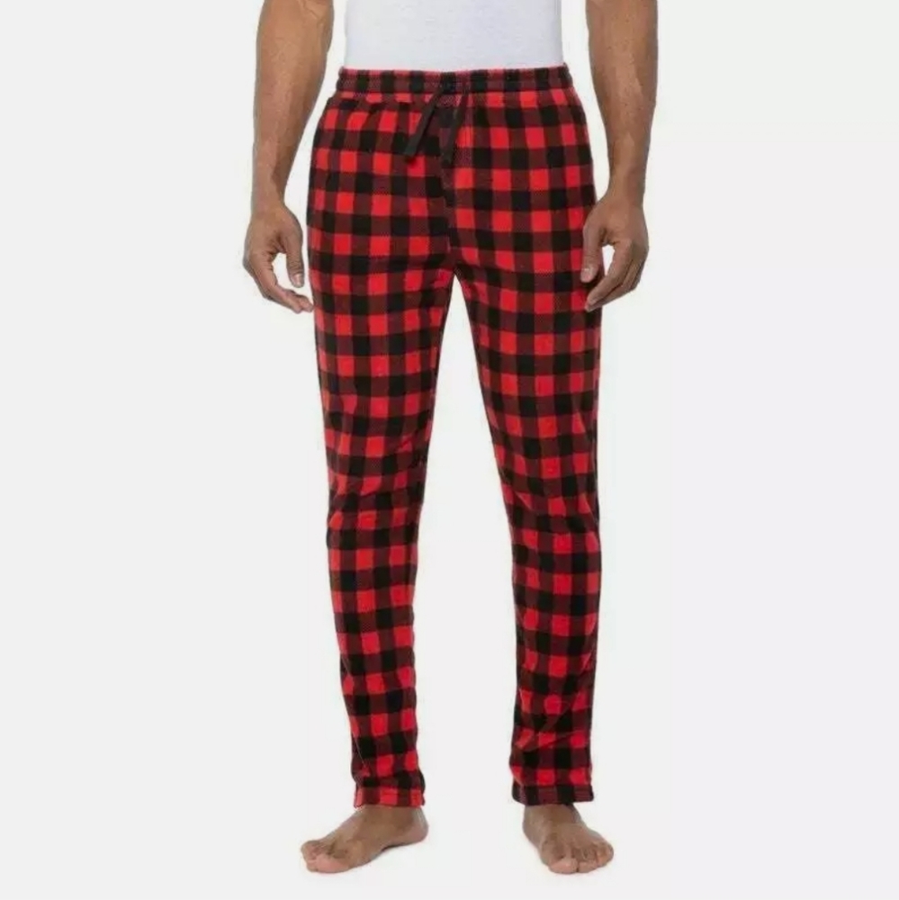 Hurley Red Buffalo Check Plaid Lounge Pants Fleece Christmas Holiday NEW